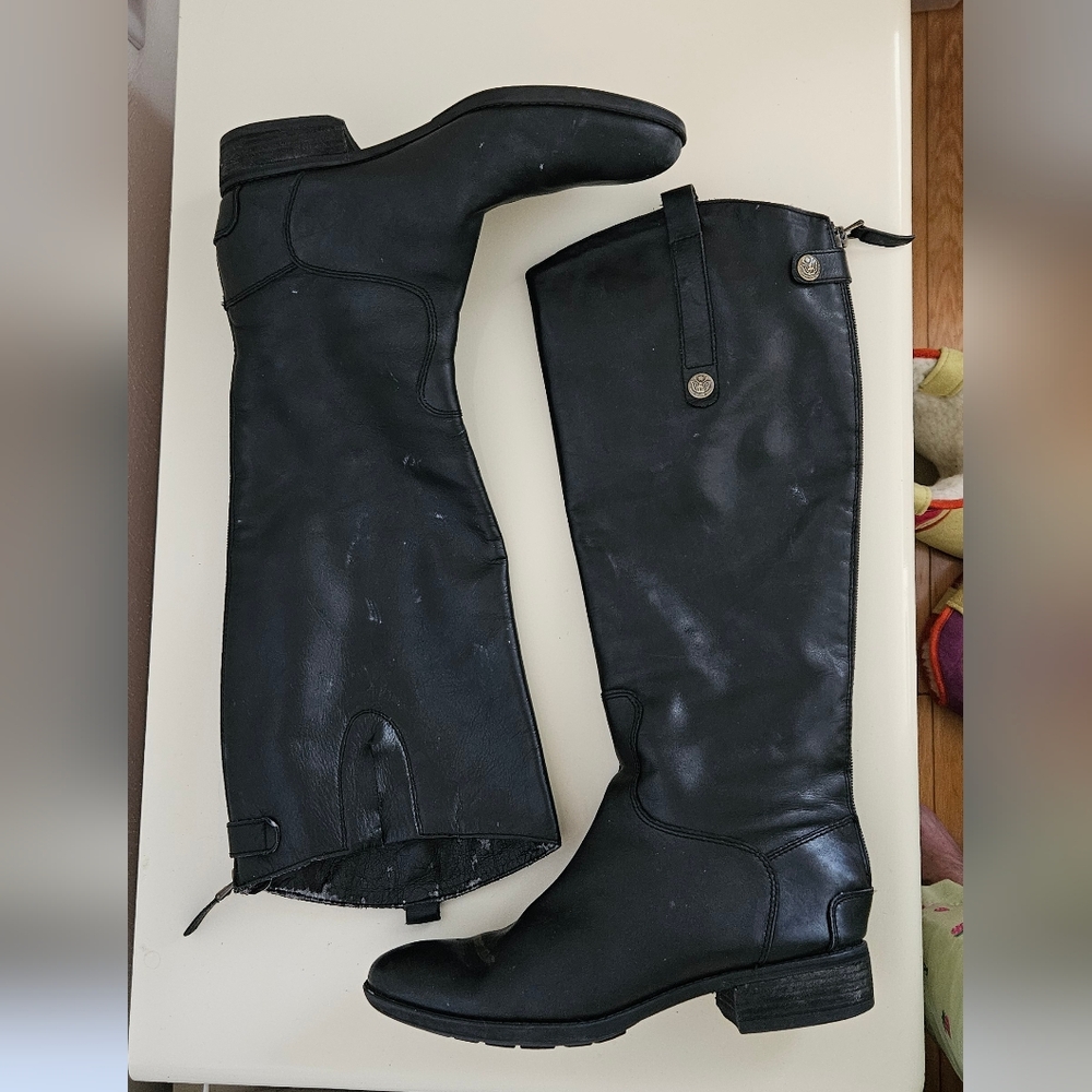 Sam Edelman Black Leather Boots 8.5